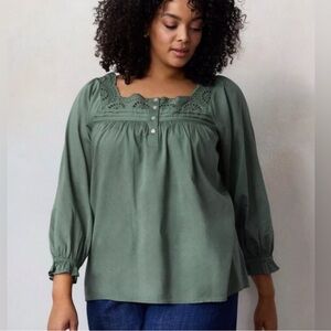 LC Lauren Conrad Sage Green Blouse